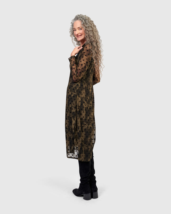 Grove Mesh Cocoon Dress, Antique