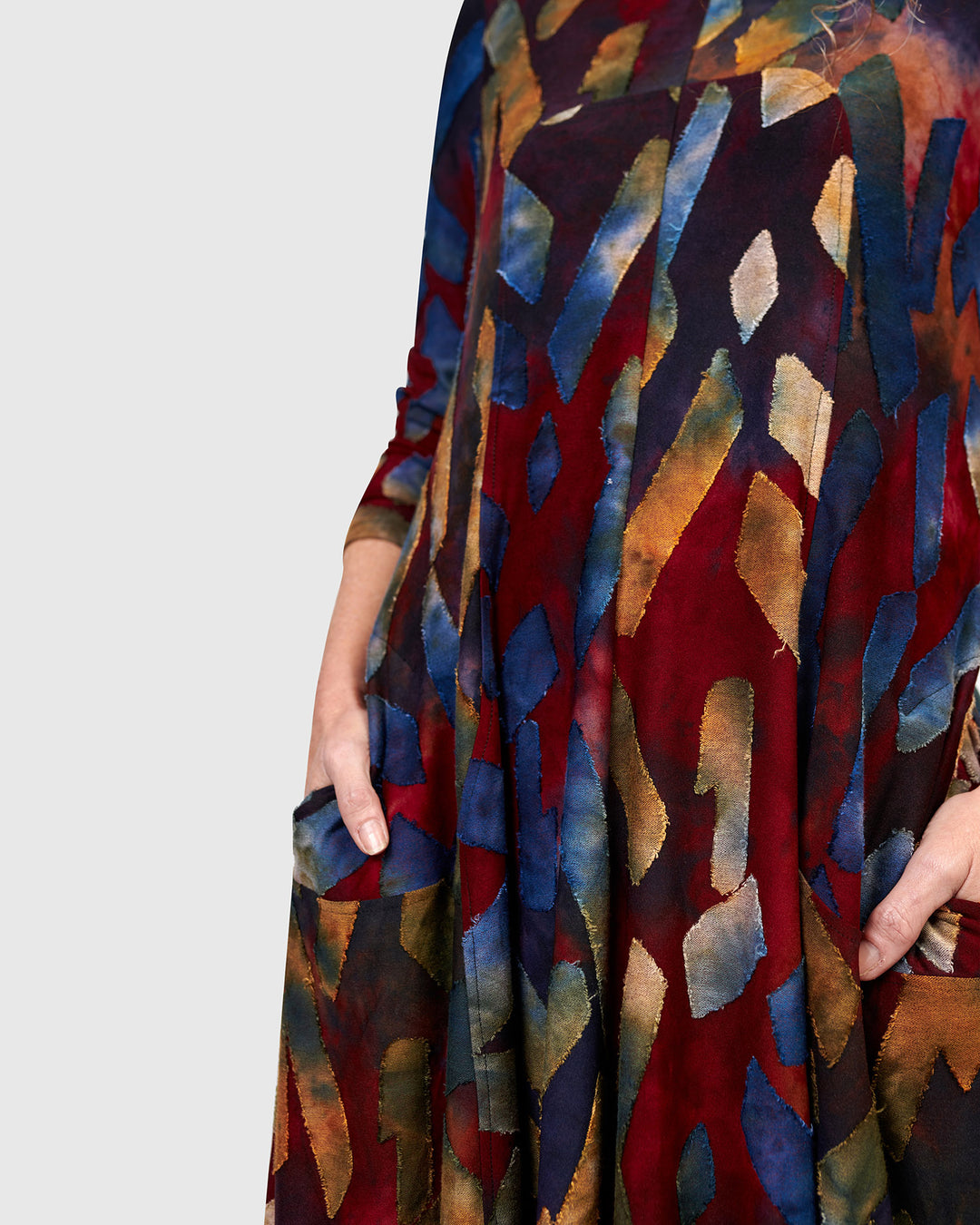 Dayglow Crew Cocoon Dress, Abstract