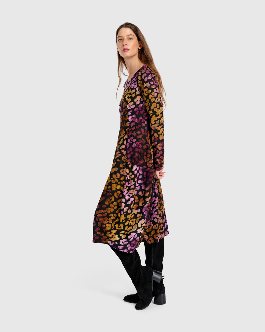 Pounce Crew Cocoon Dress, Bloom