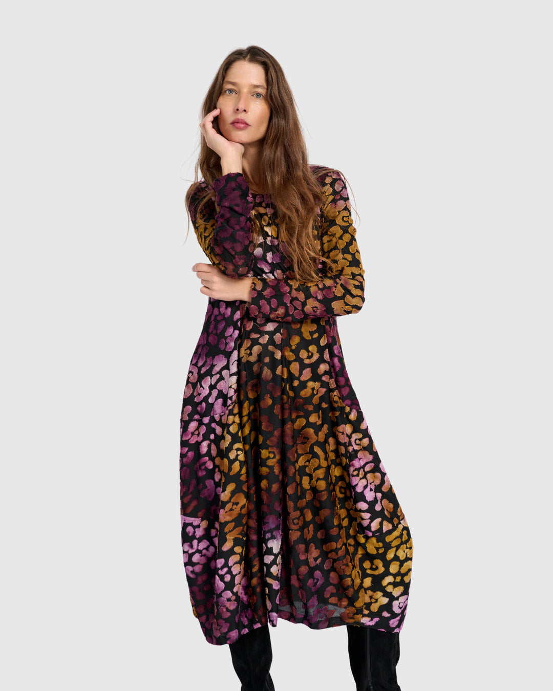 Pounce Crew Cocoon Dress, Bloom