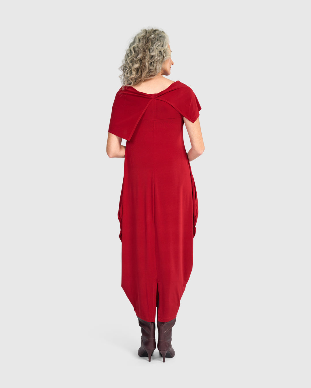 Essential Slinky Savoir Dress, Garnet