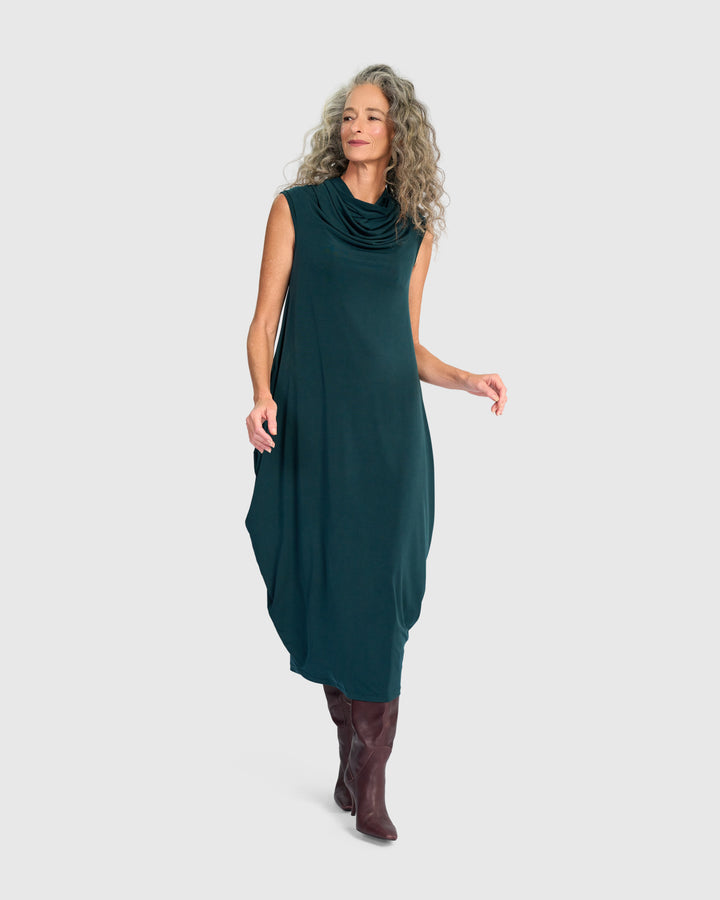 Essential Slinky Savoir Dress, Teal