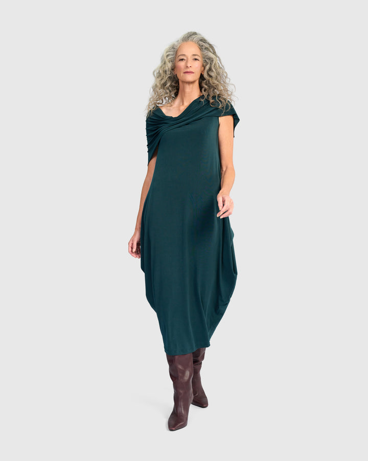 Essential Slinky Savoir Dress, Teal