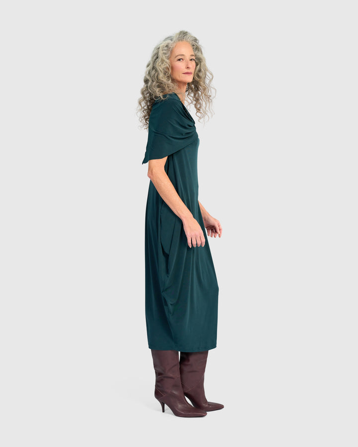 Essential Slinky Savoir Dress, Teal