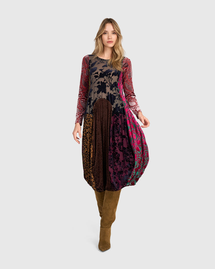 Heirloom Crew Cocoon Dress, Jewel Multi