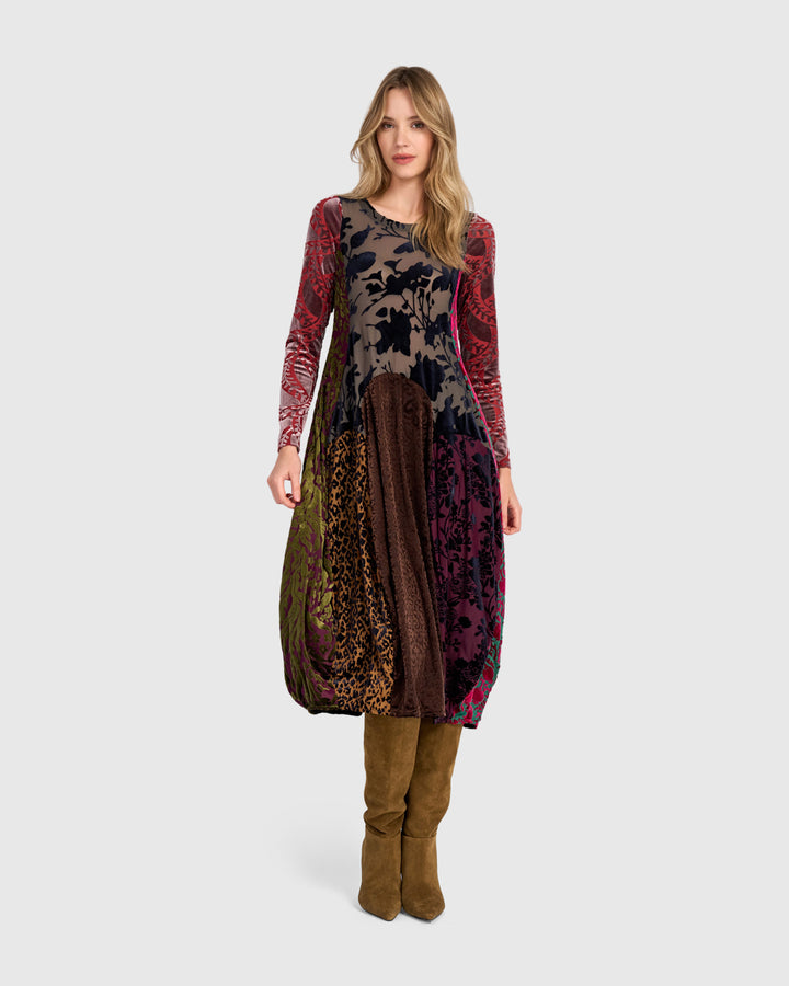 Heirloom Crew Cocoon Dress, Jewel Multi