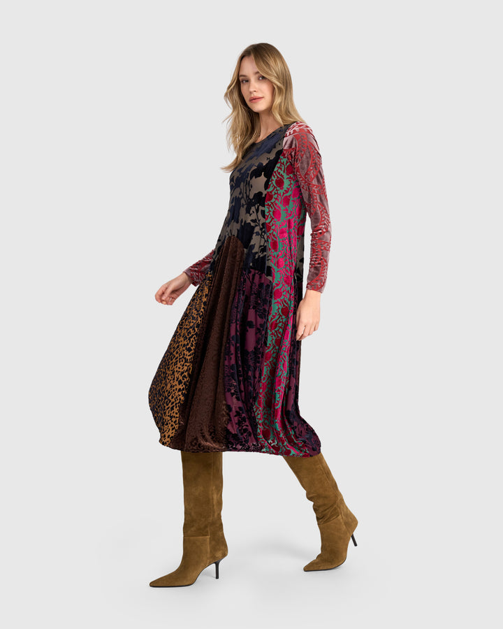 Heirloom Crew Cocoon Dress, Jewel Multi