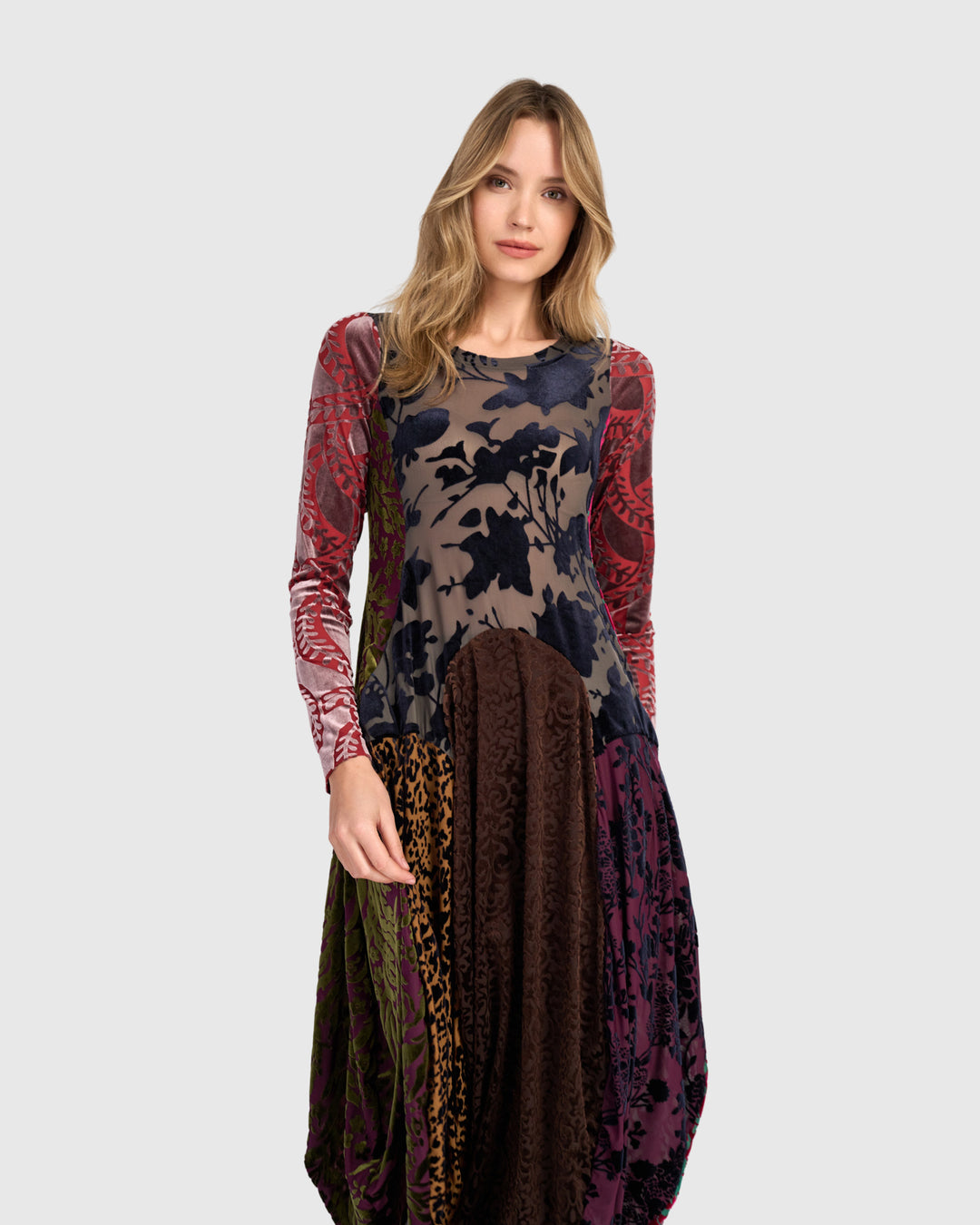 Heirloom Crew Cocoon Dress, Jewel Multi