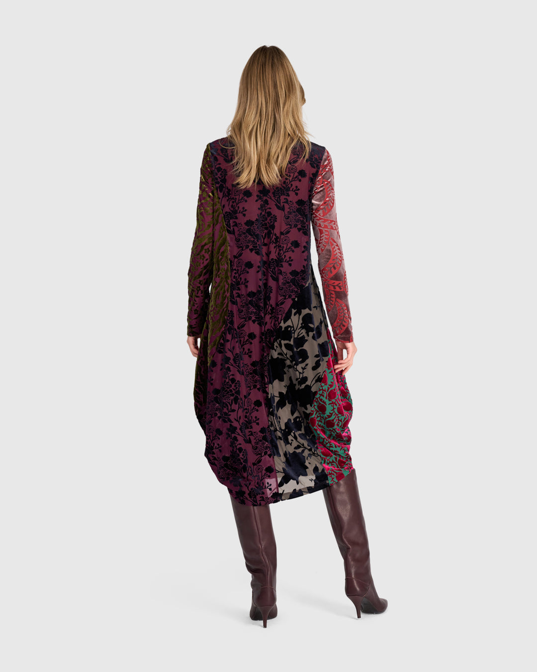 Duchess Draped Dress, Jewel Multi