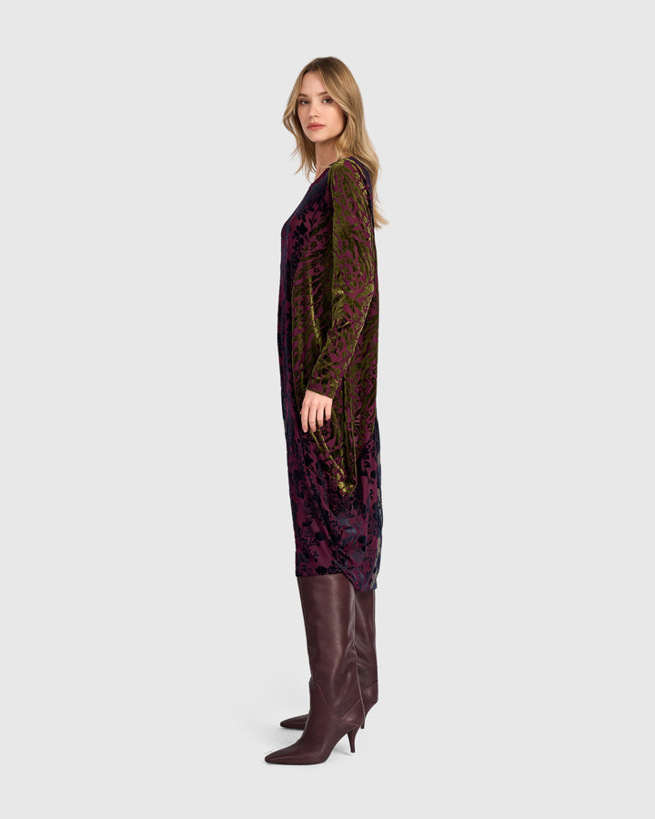 Duchess Draped Dress, Jewel Multi