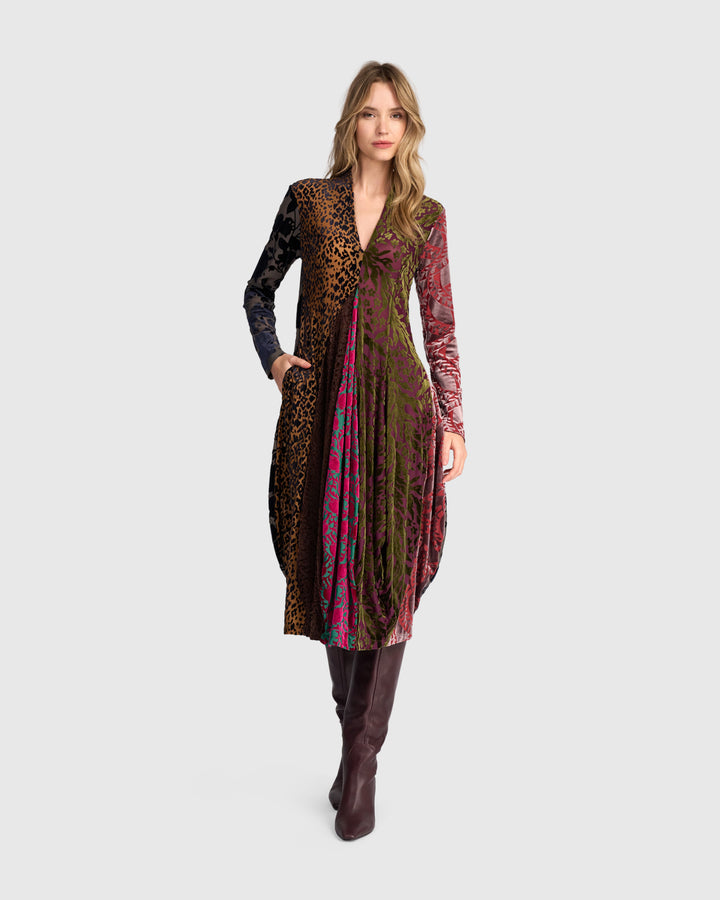 Tapestry Cocoon Dress, Jewel Multi