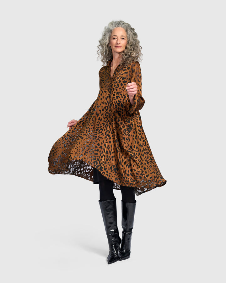 Raja Wonderful Dress, Cognac Leopard