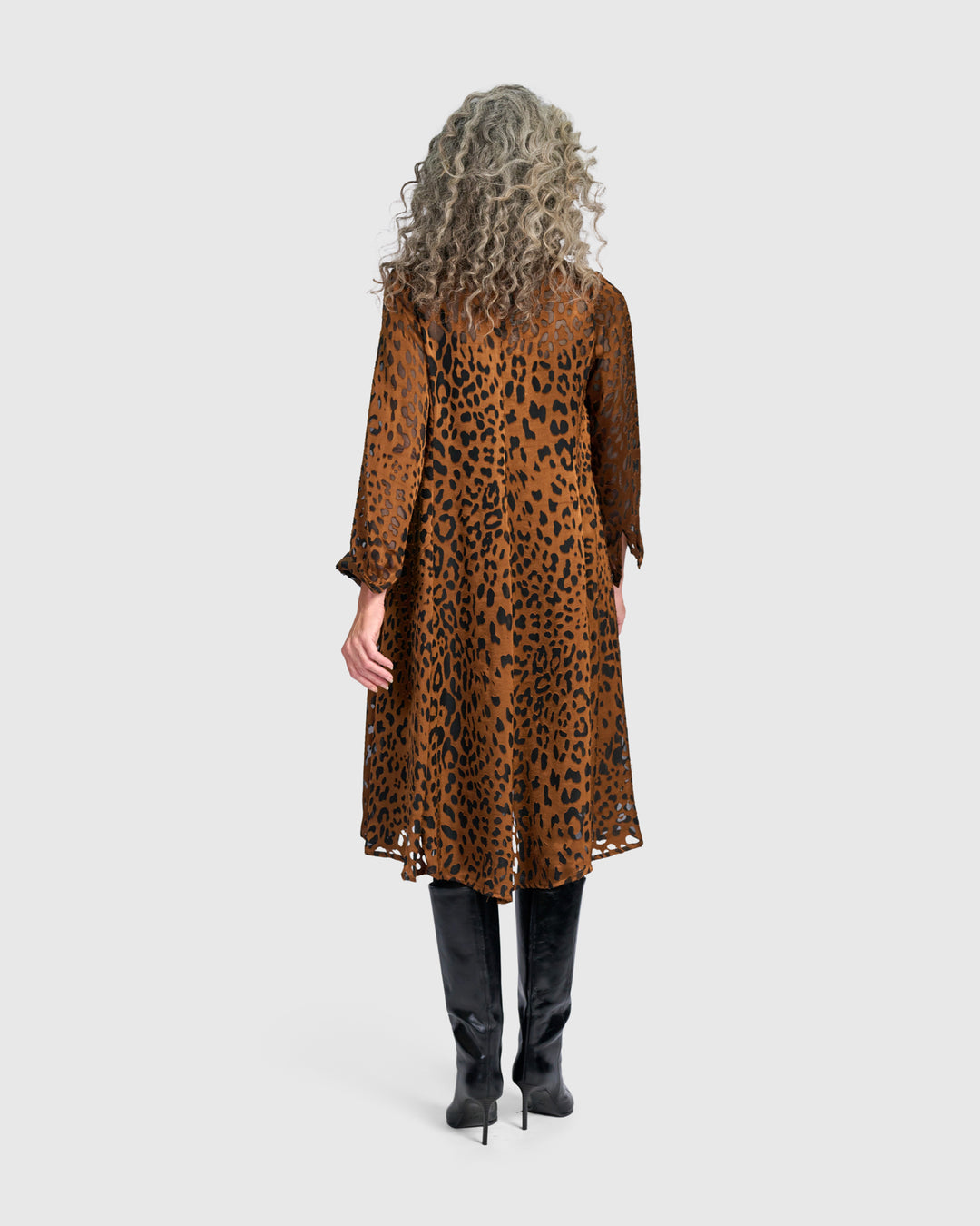 Raja Wonderful Dress, Cognac Leopard
