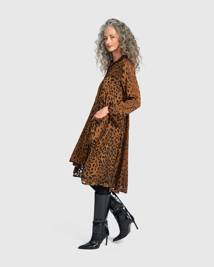 Raja Wonderful Dress, Cognac Leopard