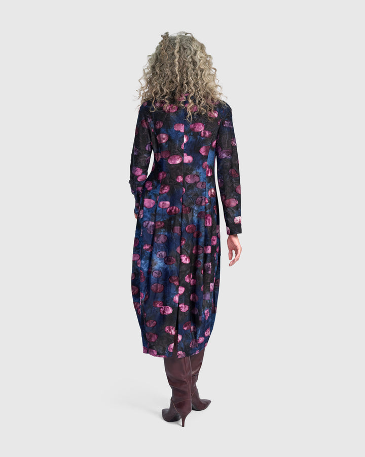 Jubilee Cocoon Dress, Midnight/Wine