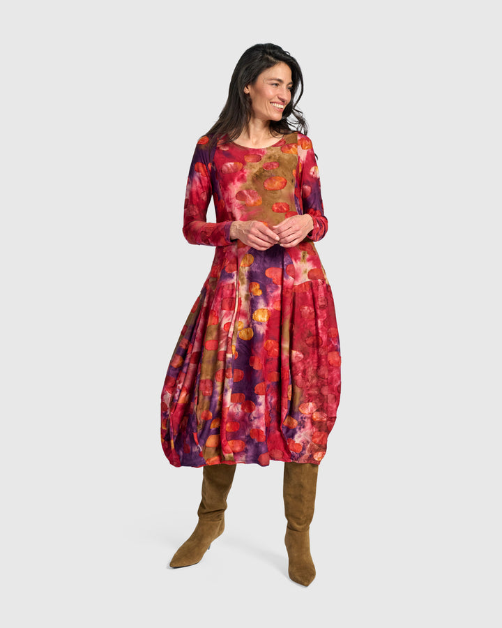 Calliope Crew Cocoon Dress, Berry Mix