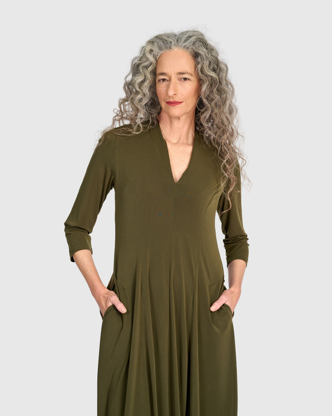 womens dress khakis Khaki Fitted Midi | Boutique for Women Over 50 Flat front for a smooth Womens Yoga Dress Pants with