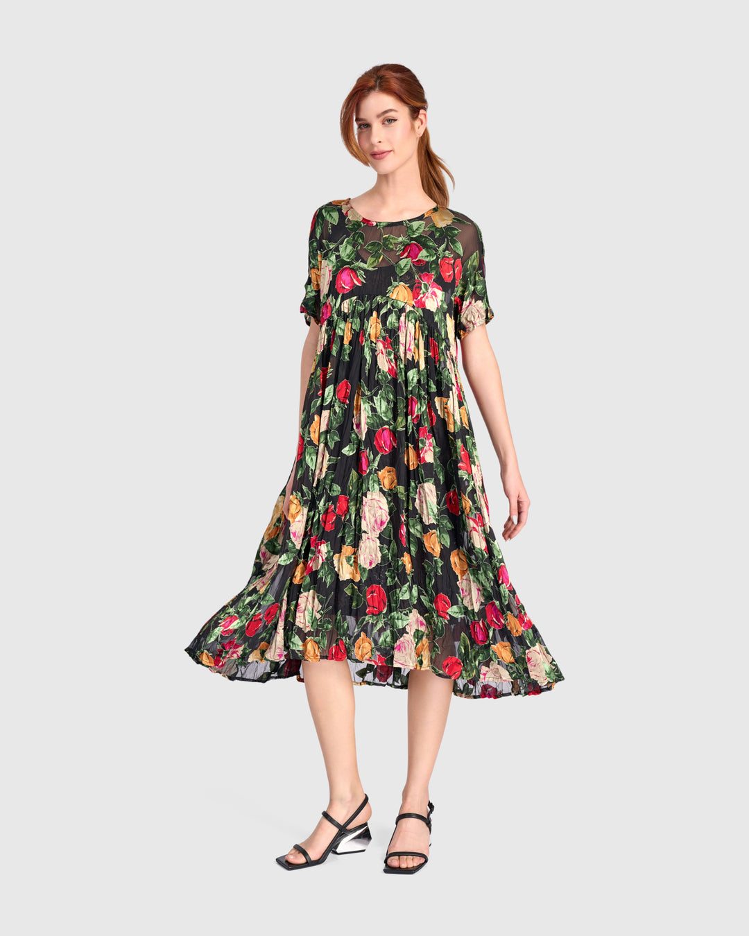 Night in the Garden Dress, Sheer Floral