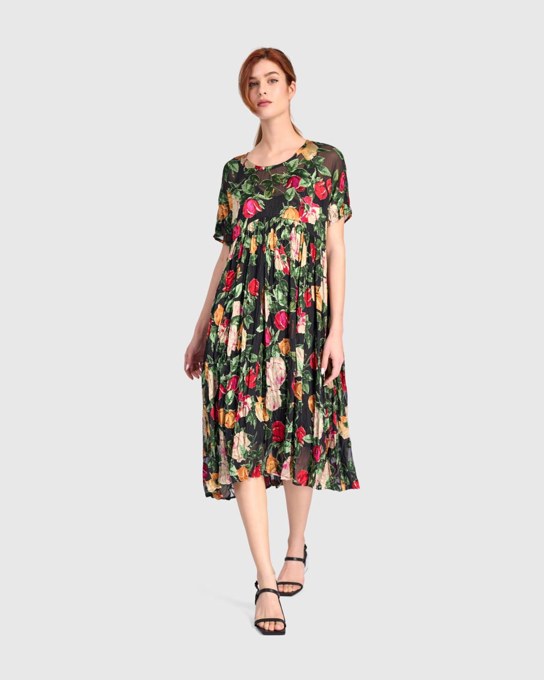 Night in the Garden Dress, Sheer Floral