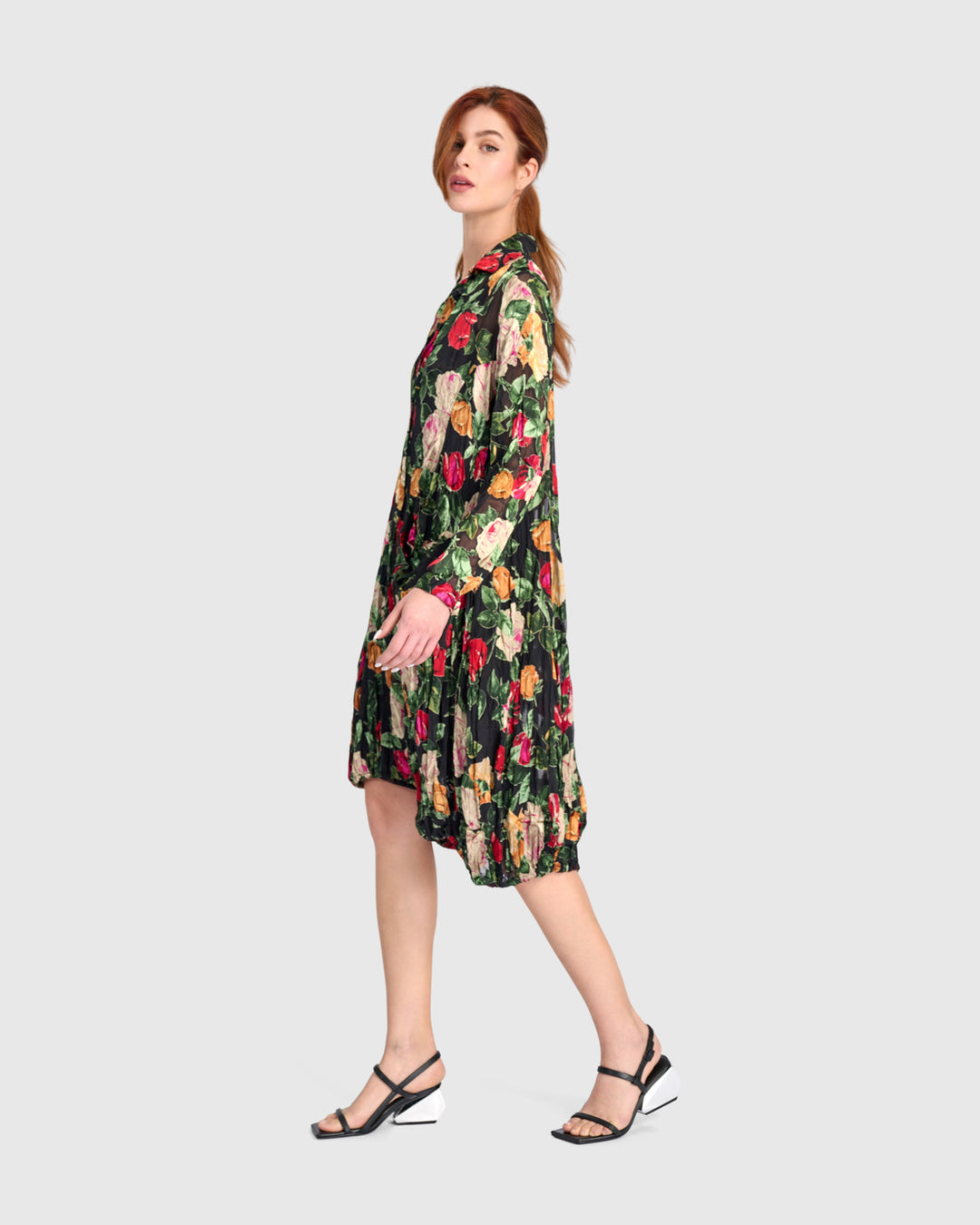 Rosehip Wonderful Dress, Sheer Floral