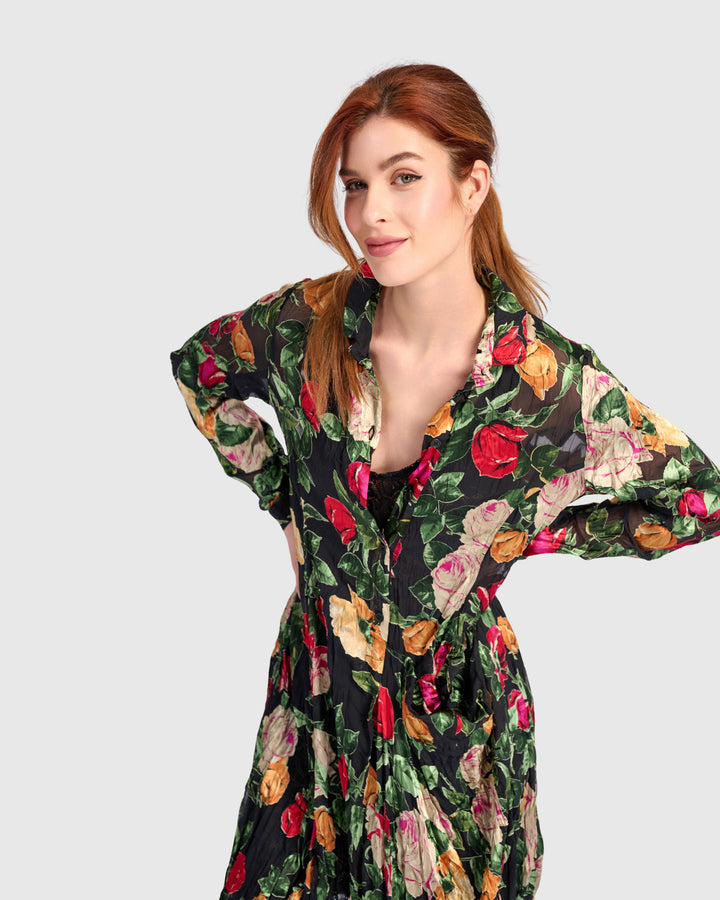 Rosehip Wonderful Dress, Sheer Floral