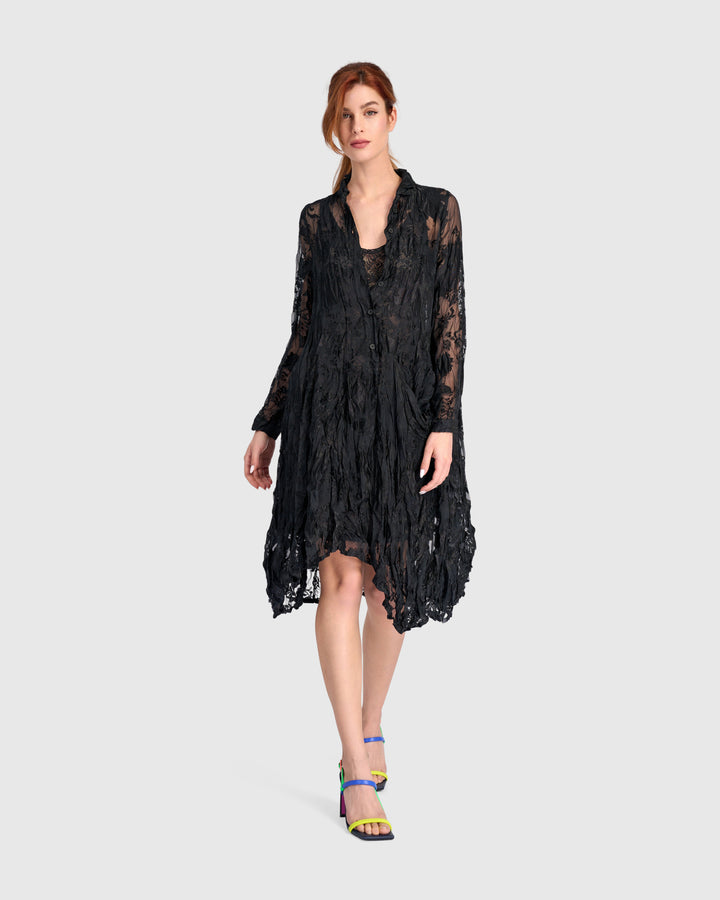 Hemlock Wonderful Dress, Sheer Black