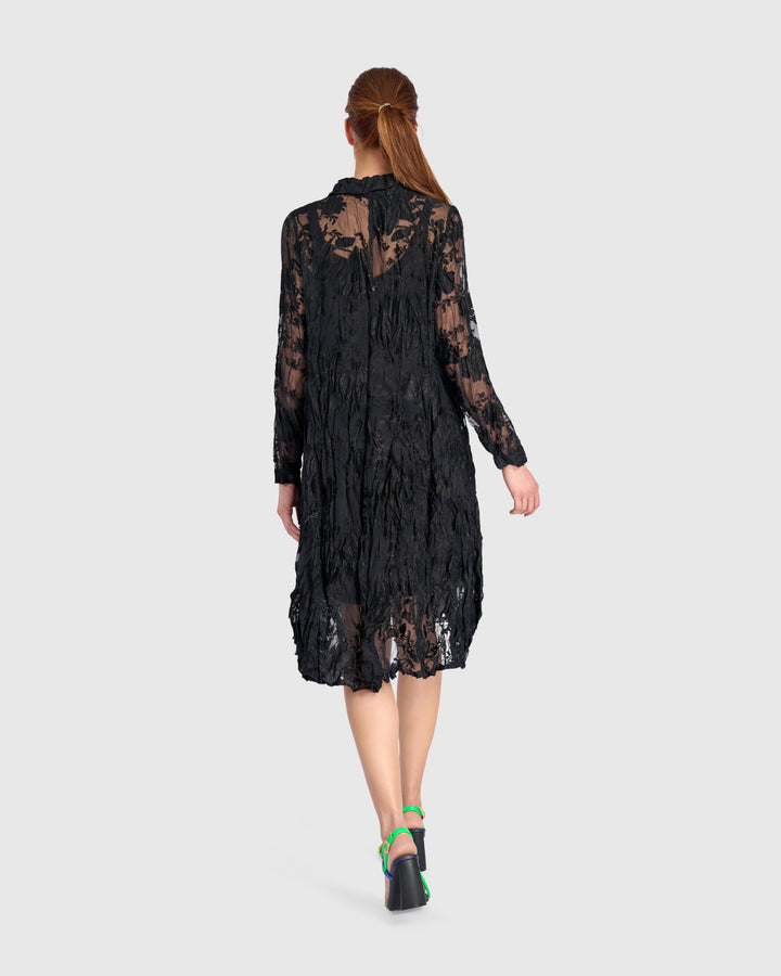 Hemlock Wonderful Dress, Sheer Black