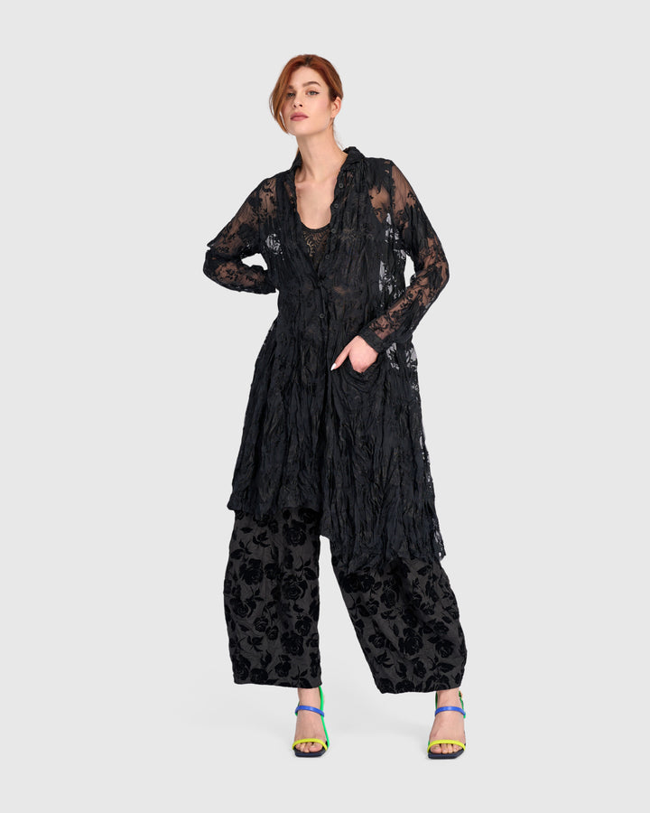 Hemlock Wonderful Dress, Sheer Black