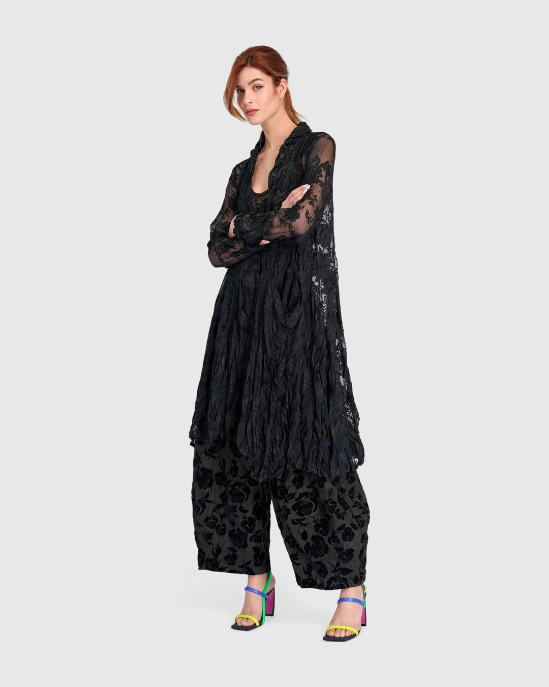 Hemlock Wonderful Dress, Sheer Black