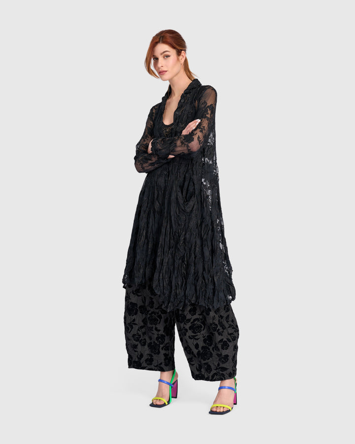Hemlock Wonderful Dress, Sheer Black