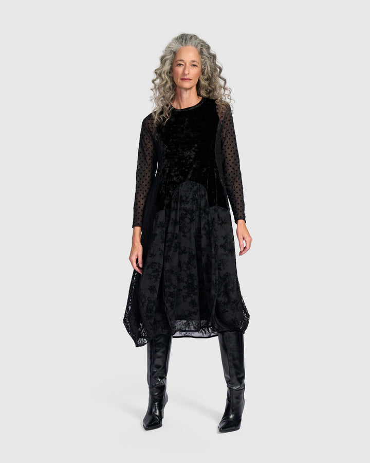 Velvet Jolie Dress, Black