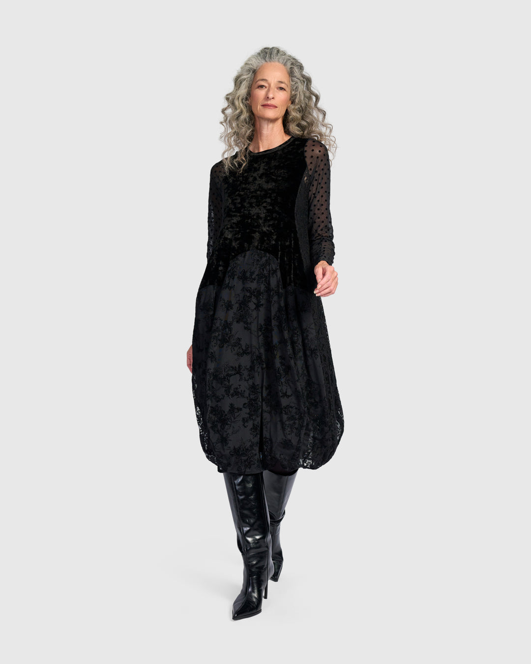 Velvet Jolie Dress, Black