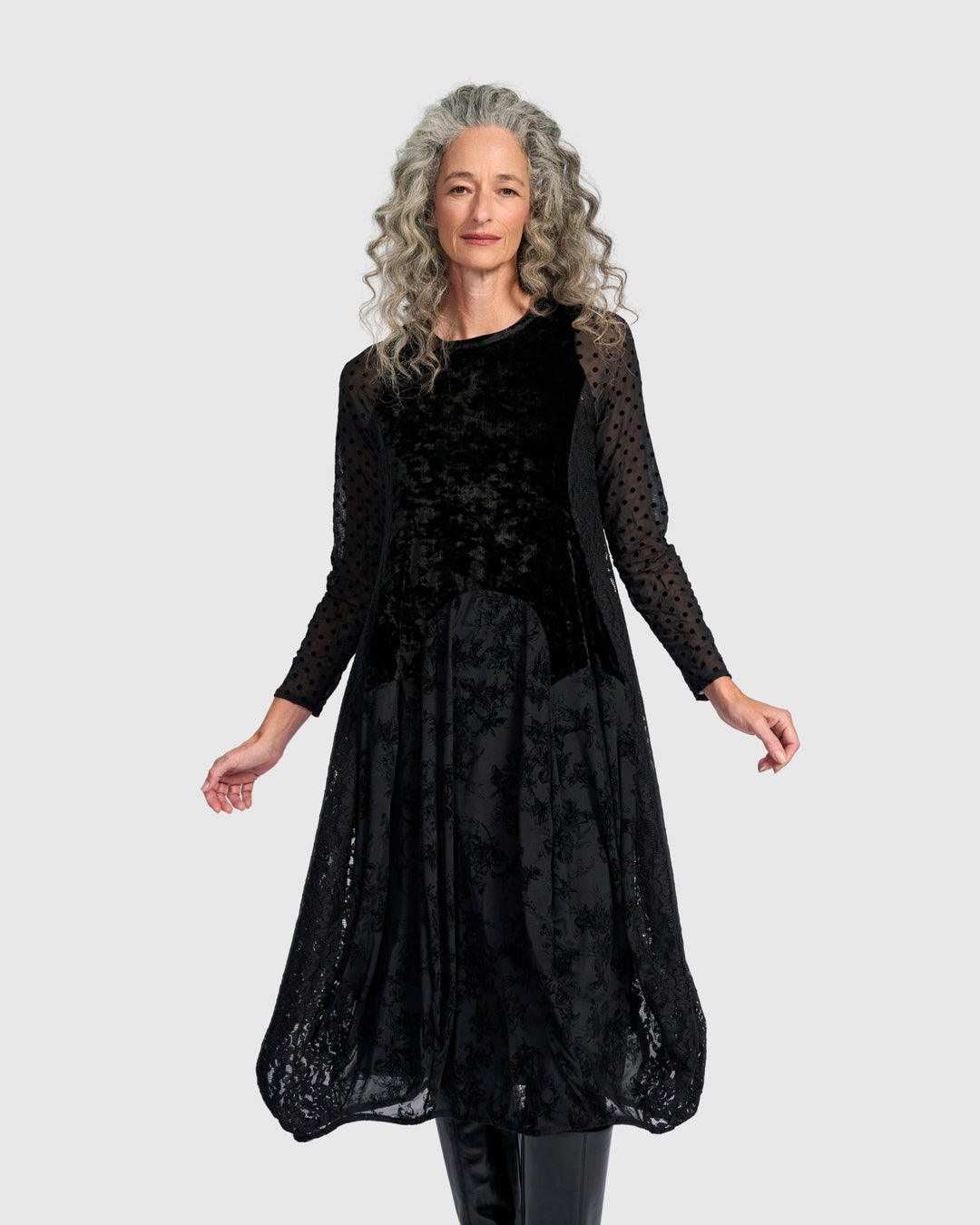 Velvet Jolie Dress, Black