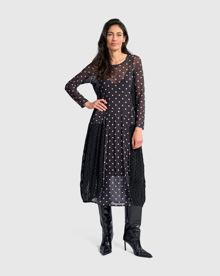Dottie Jolie Dress, Black/White
