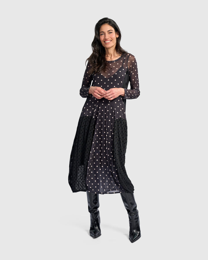 Dottie Jolie Dress, Black/White