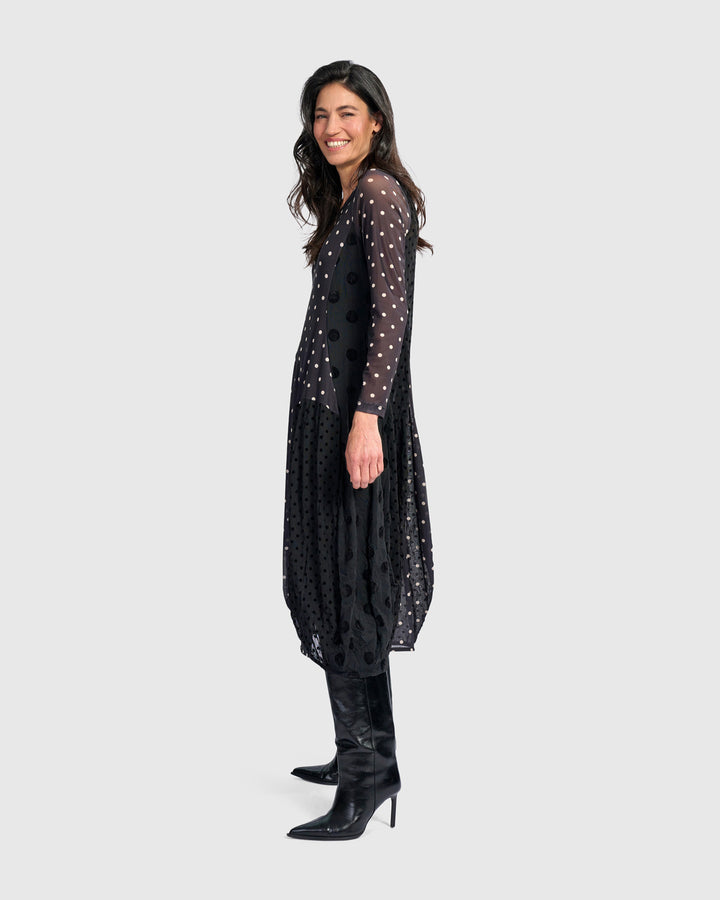Dottie Jolie Dress, Black/White