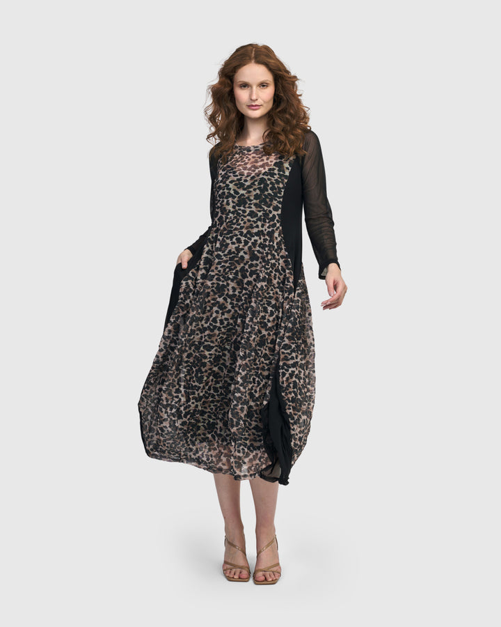 Irina Crew Cocoon Dress, Leopard