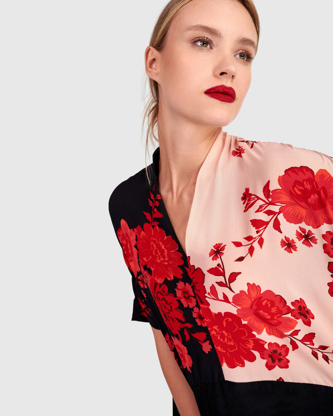 Hana A-line Dress, Black Mix