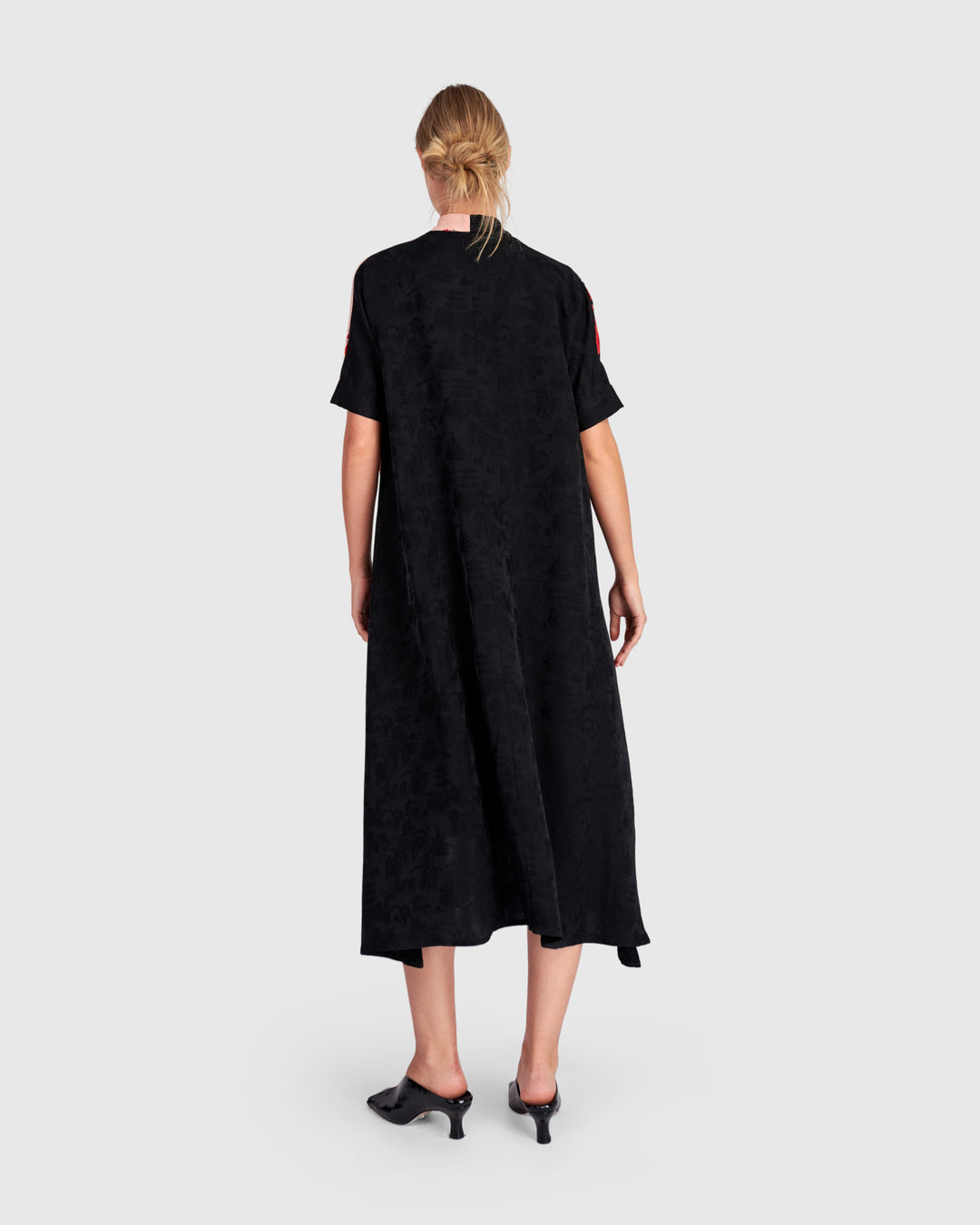 Hana A-line Dress, Black Mix