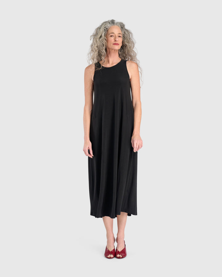 Essential Slinky Tank Dress, Black