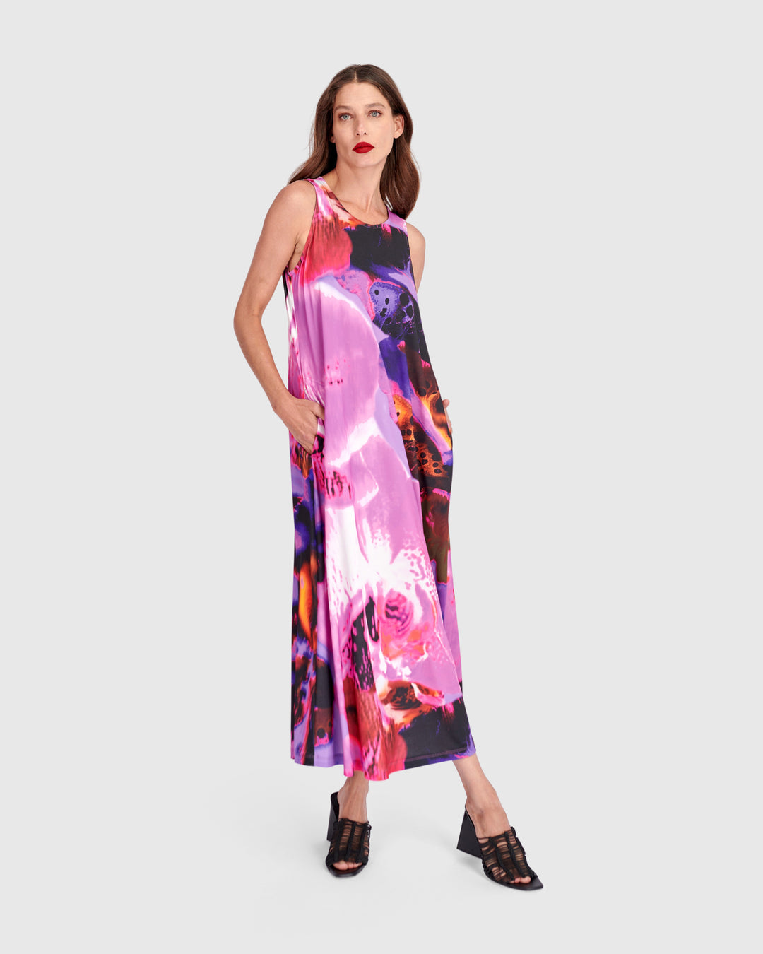 Yami Sleeveless Dress, Orchid