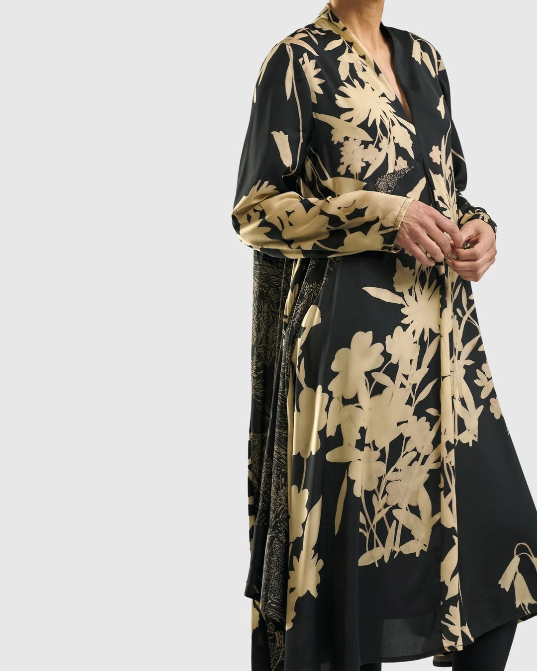 Gaia A-Line Trapeze Dress, Floral – Alembika U.S