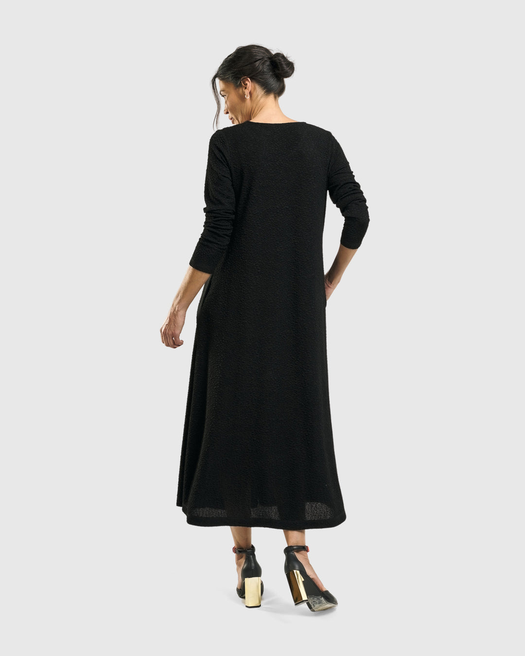 Sabrina A-Line Dress, Black