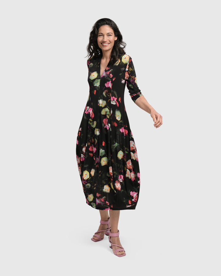 DRINKS-ON-ME COCOON DRESS, BOUQUET