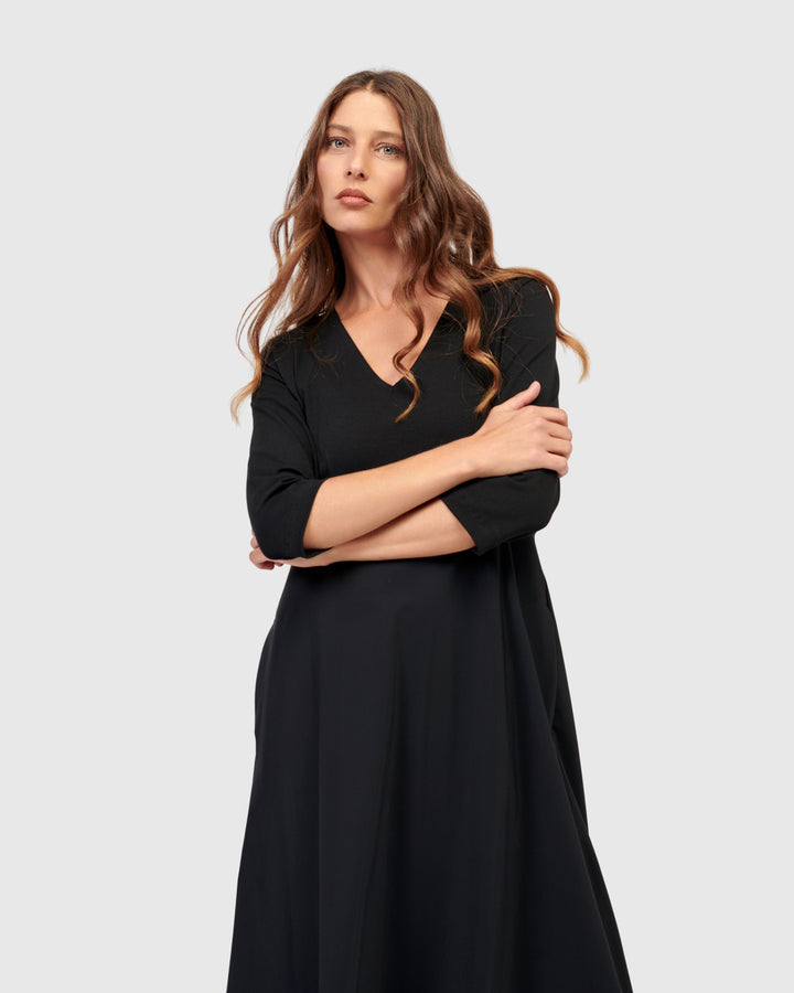 Rossellini Maxi Dress, Black