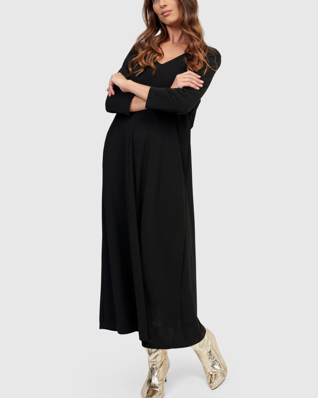 Rossellini Maxi Dress, Black