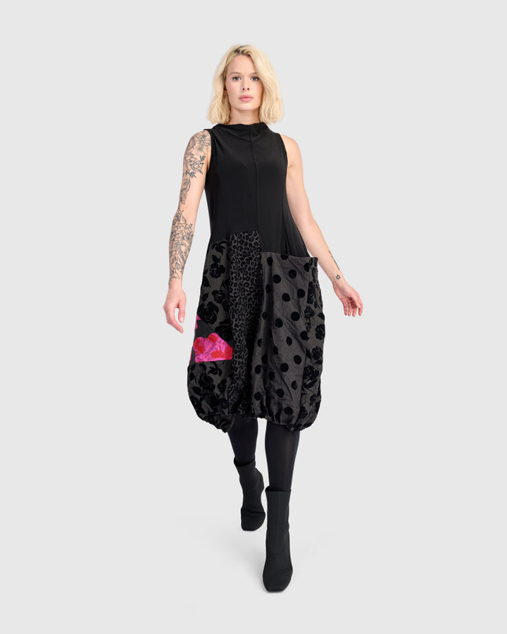 Bijou Wonderful Dress, Black Mix