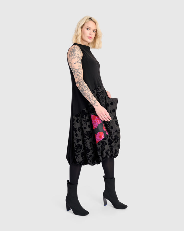 Bijou Wonderful Dress, Black Mix