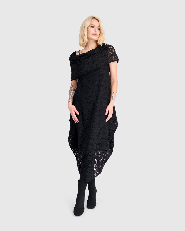 Savoir Lace Maxi Dress, Black