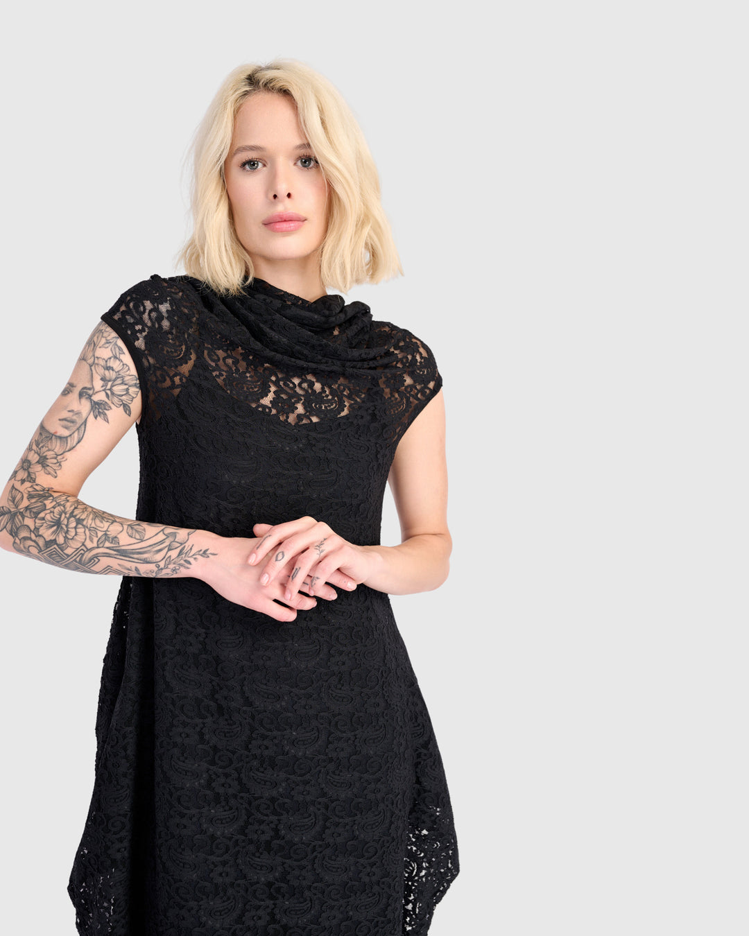 Savoir Lace Maxi Dress, Black